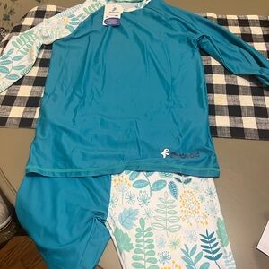 ,Two piece girls swim suit.2 suits
